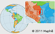 Political Location Map of Sandia