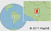 Savanna Style Location Map of Sandia
