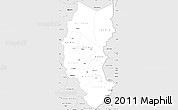 Silver Style Simple Map of Puno