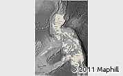 Shaded Relief 3D Map of Philippines, darken, desaturated