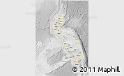 Shaded Relief 3D Map of Philippines, lighten, desaturated