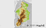 Physical 3D Map of CAR, lighten, desaturated