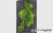Satellite 3D Map of CAR, darken, desaturated