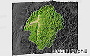 Satellite 3D Map of Abra, darken, desaturated