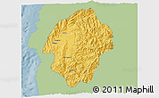 Savanna Style 3D Map of Abra, single color outside