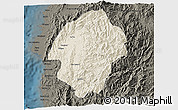 Shaded Relief 3D Map of Abra, darken