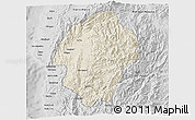 Shaded Relief 3D Map of Abra, desaturated