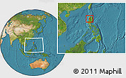 Satellite Location Map of Abra, within the entire country