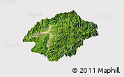 Satellite Panoramic Map of Abra, cropped outside