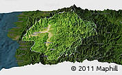 Satellite Panoramic Map of Abra, darken