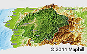 Satellite Panoramic Map of Abra, physical outside