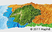 Satellite Panoramic Map of Abra, political outside