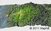 Satellite Panoramic Map of Abra, semi-desaturated