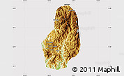 Physical Map of Benguet, cropped outside