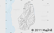 Silver Style Map of Benguet, single color outside