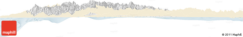 Classic Style Horizon Map of CAR, single color outside