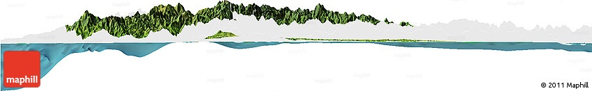 Satellite Horizon Map of CAR, single color outside