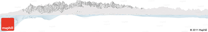 Silver Style Horizon Map of CAR, single color outside