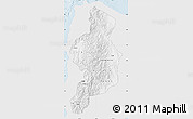 Silver Style Map of CAR, single color outside
