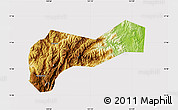 Physical Map of Mountain, cropped outside