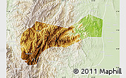 Physical Map of Mountain, lighten