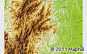 Physical Map of Mountain