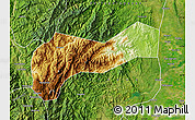 Physical Map of Mountain, satellite outside