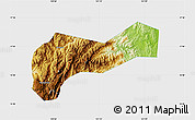 Physical Map of Mountain, single color outside