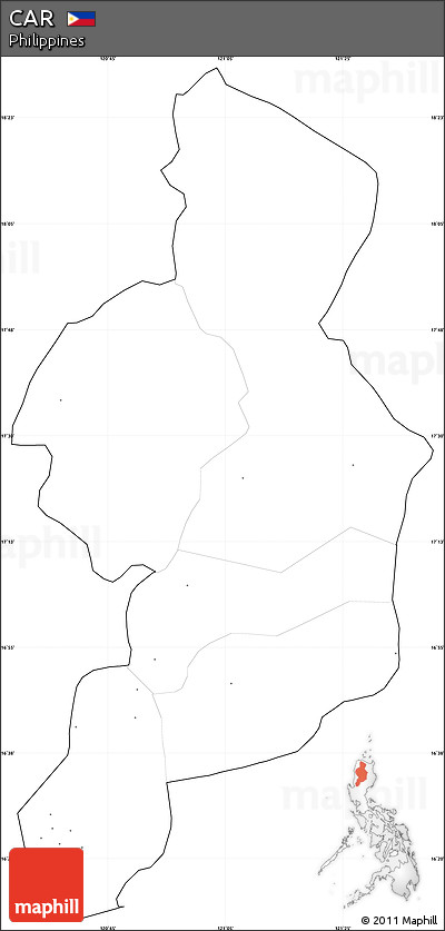 Blank Simple Map of CAR, cropped outside, no labels