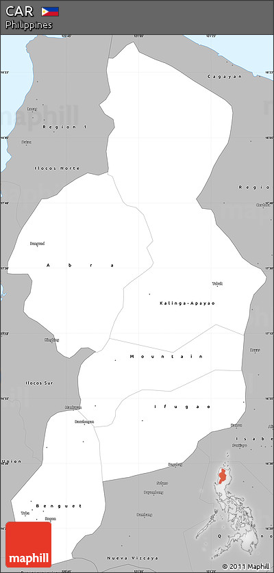 Gray Simple Map of CAR