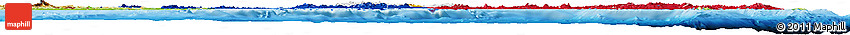 Flag Horizon Map of Philippines, physical outside, flag aligned to the middle