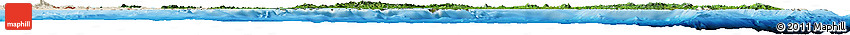 Satellite Horizon Map of Philippines, shaded relief outside