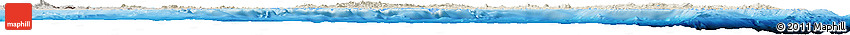 Shaded Relief Horizon Map of Philippines, semi-desaturated, land only