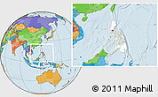 Blank Location Map of Philippines, political outside