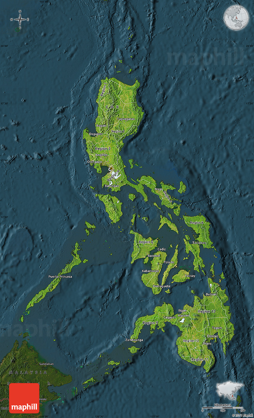 Philippinen Satelliten-karte