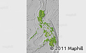 Satellite Map of Philippines, lighten, desaturated