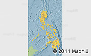 Savanna Style Map of Philippines, single color outside