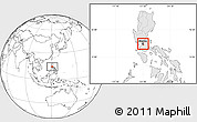Blank Location Map of Manila, highlighted country, highlighted parent region