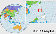Political Location Map of Manila, highlighted country, within the entire country