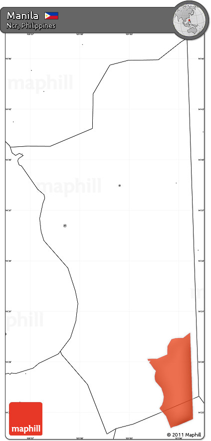 Blank Simple Map of Manila, no labels