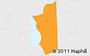 Political Simple Map of Manila, single color outside