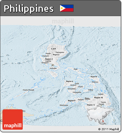 Classic Style Panoramic Map of Philippines