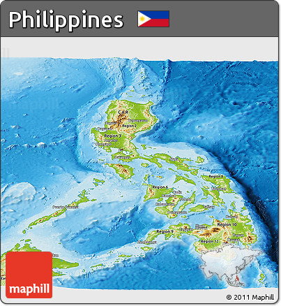 Physical Panoramic Map of Philippines