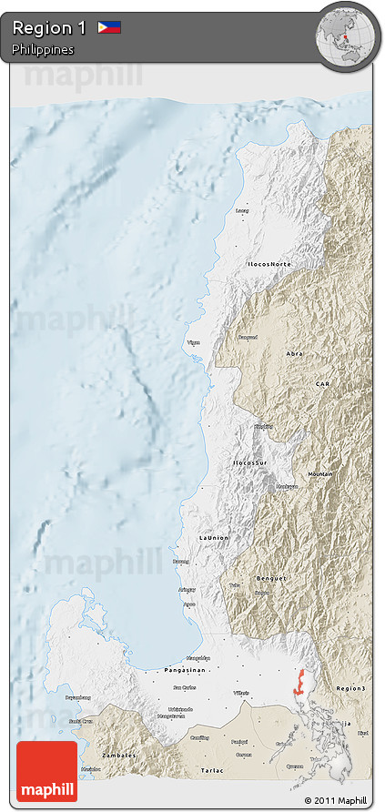 Classic Style 3D Map of Region 1