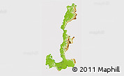Physical 3D Map of Region 1, cropped outside