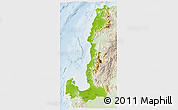 Physical 3D Map of Region 1, lighten
