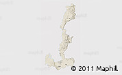 Shaded Relief 3D Map of Region 1, cropped outside