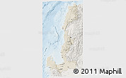 Shaded Relief 3D Map of Region 1, lighten