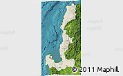 Shaded Relief 3D Map of Region 1, satellite outside