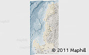 Shaded Relief 3D Map of Region 1, semi-desaturated
